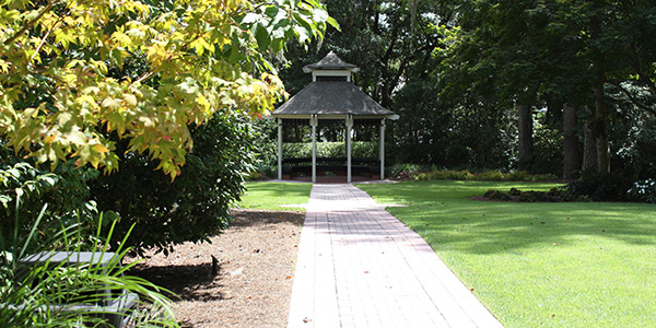 A path leading to the Gazebo in the distance